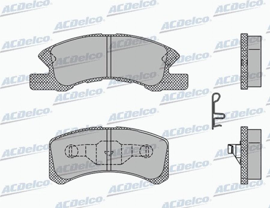 ACDelco AC949681D - Kit de plaquettes de frein, frein à disque cwaw.fr