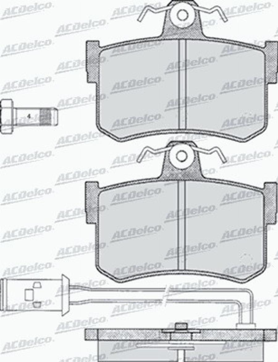 ACDelco AC490081D - Kit de plaquettes de frein, frein à disque cwaw.fr