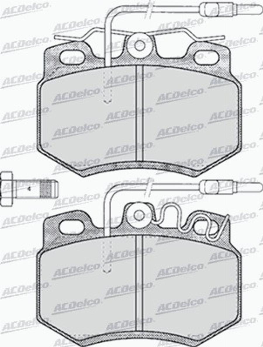 ACDelco AC491981D - Kit de plaquettes de frein, frein à disque cwaw.fr