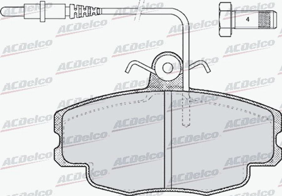 ACDelco AC498681D - Kit de plaquettes de frein, frein à disque cwaw.fr