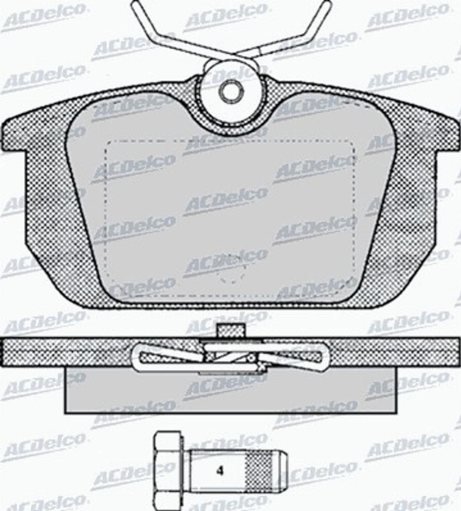 ACDelco AC493881D - Kit de plaquettes de frein, frein à disque cwaw.fr