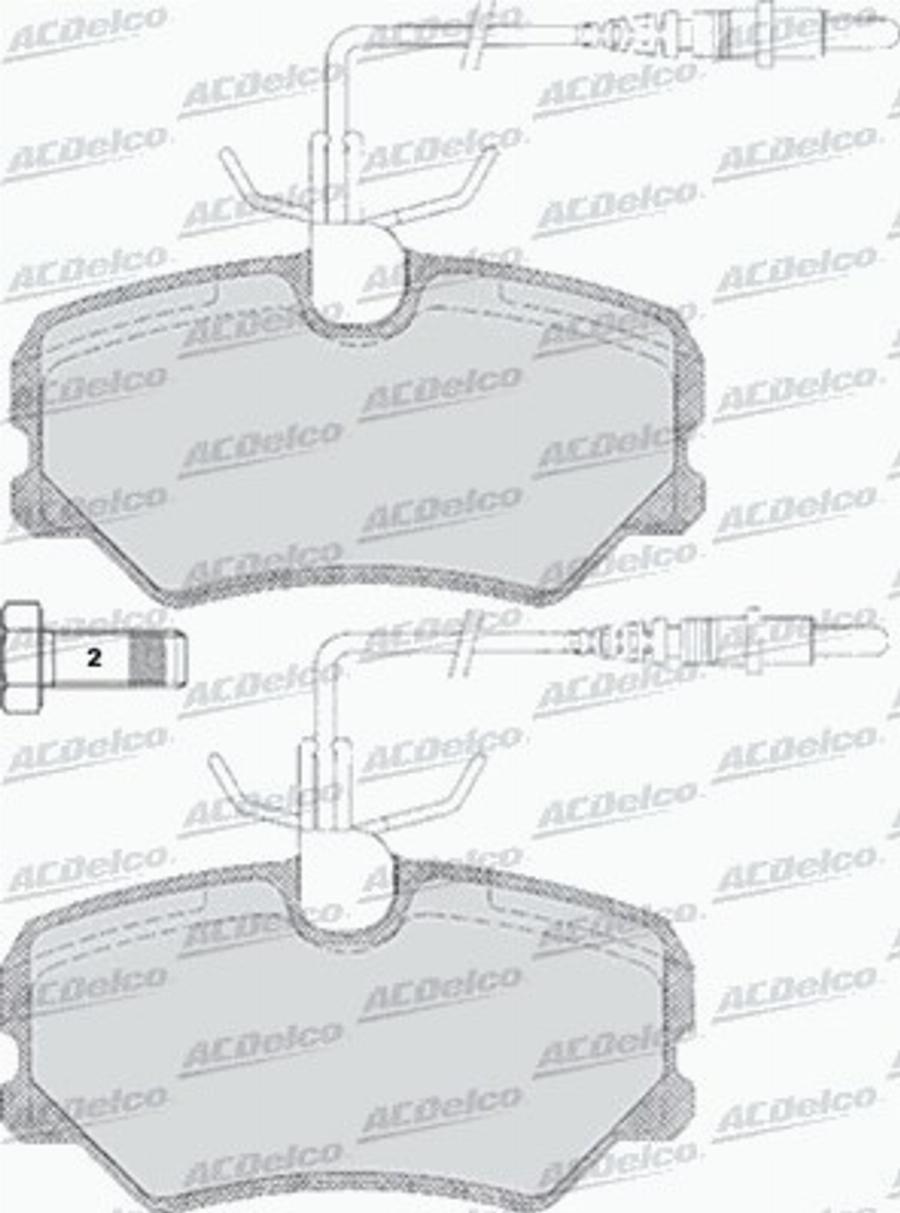 ACDelco AC492281D - Kit de plaquettes de frein, frein à disque cwaw.fr