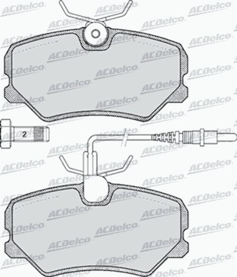 ACDelco AC443981D - Kit de plaquettes de frein, frein à disque cwaw.fr