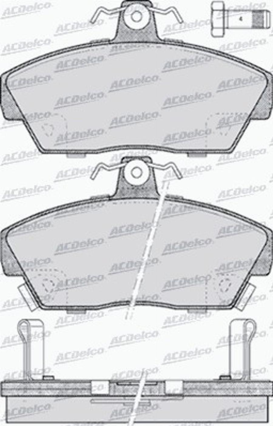 ACDelco AC456781D - Kit de plaquettes de frein, frein à disque cwaw.fr