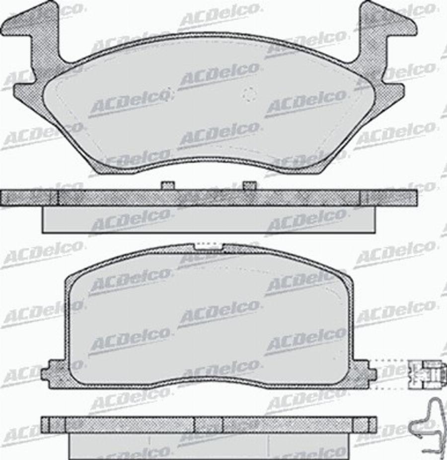 ACDelco AC458881D - Kit de plaquettes de frein, frein à disque cwaw.fr