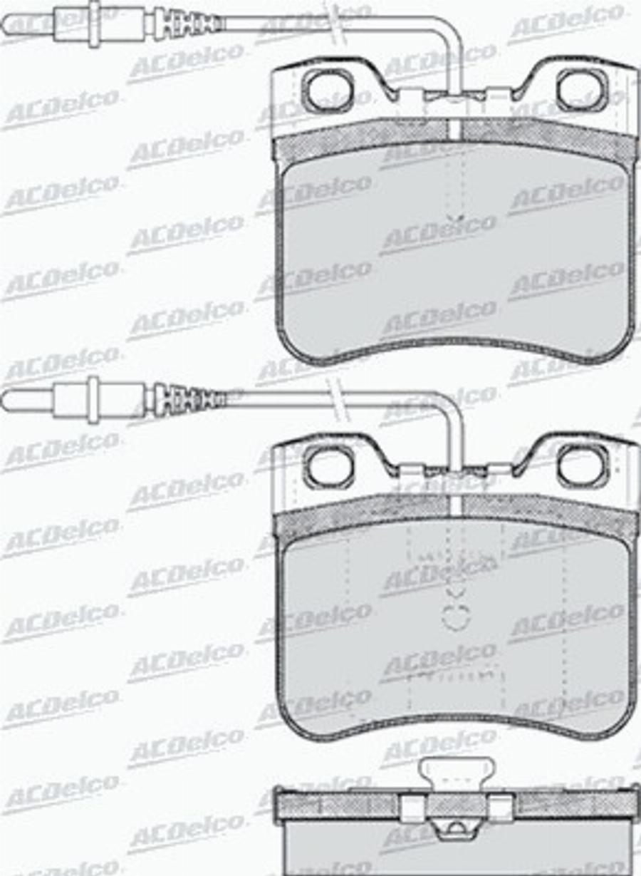 ACDelco AC469581D - Kit de plaquettes de frein, frein à disque cwaw.fr