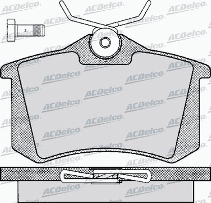 ACDelco AC465381D - Kit de plaquettes de frein, frein à disque cwaw.fr