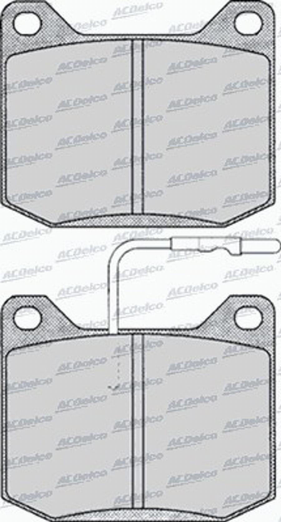 ACDelco AC435083D - Kit de plaquettes de frein, frein à disque cwaw.fr