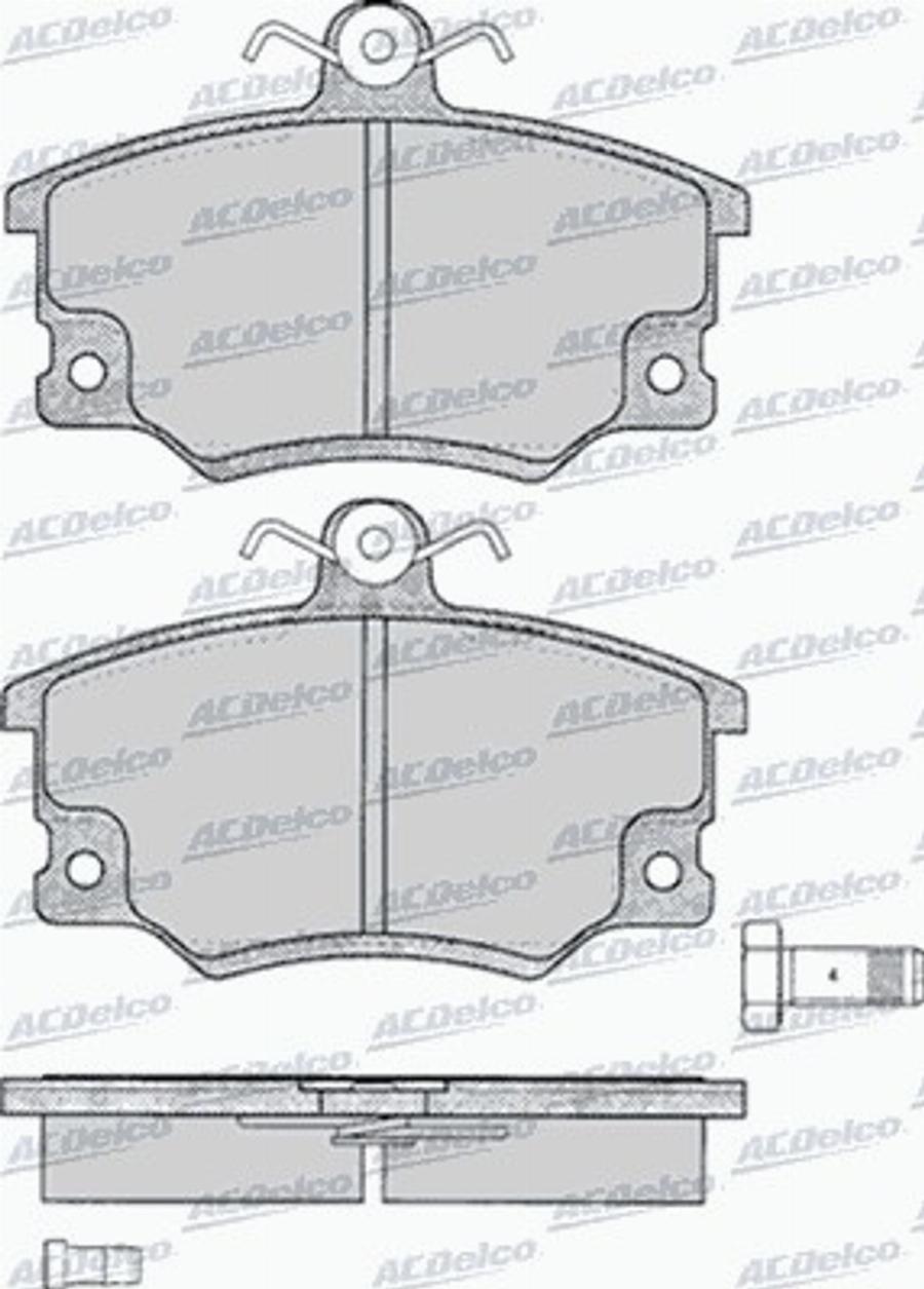 ACDelco AC437381D - Kit de plaquettes de frein, frein à disque cwaw.fr