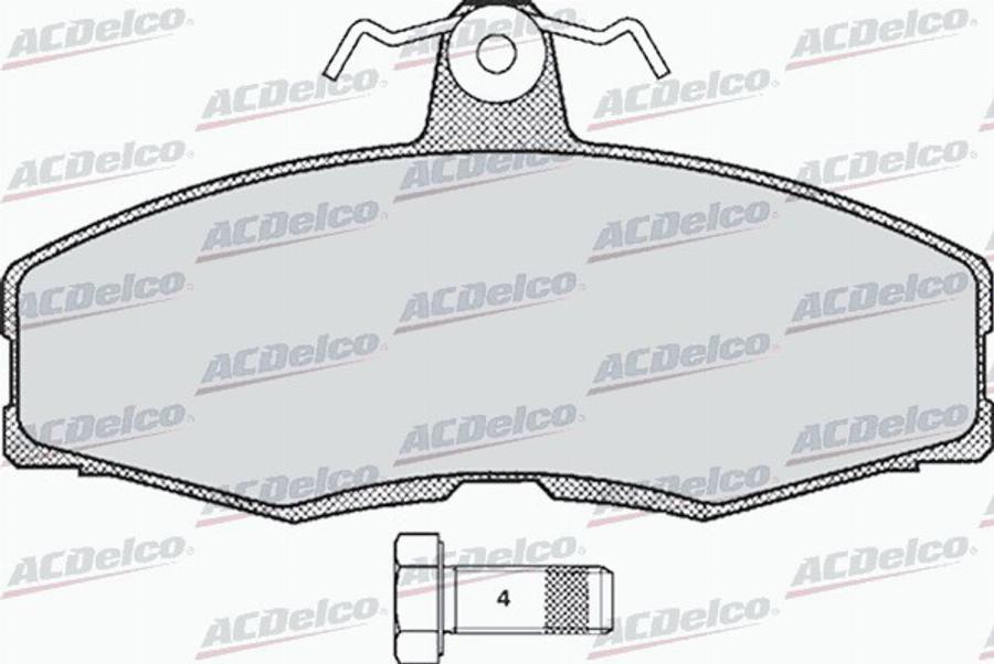 ACDelco AC420481D - Kit de plaquettes de frein, frein à disque cwaw.fr