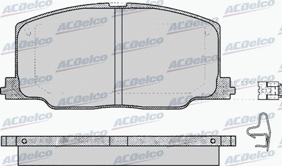 ACDelco AC544581D - Kit de plaquettes de frein, frein à disque cwaw.fr