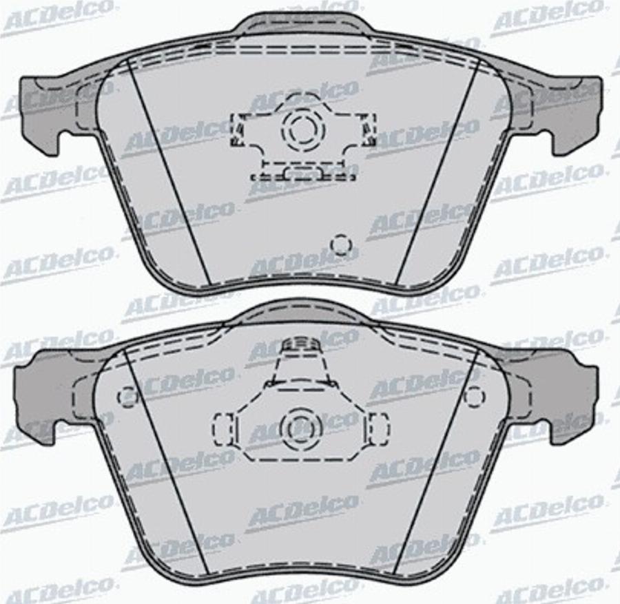 ACDelco AC698081D - Kit de plaquettes de frein, frein à disque cwaw.fr