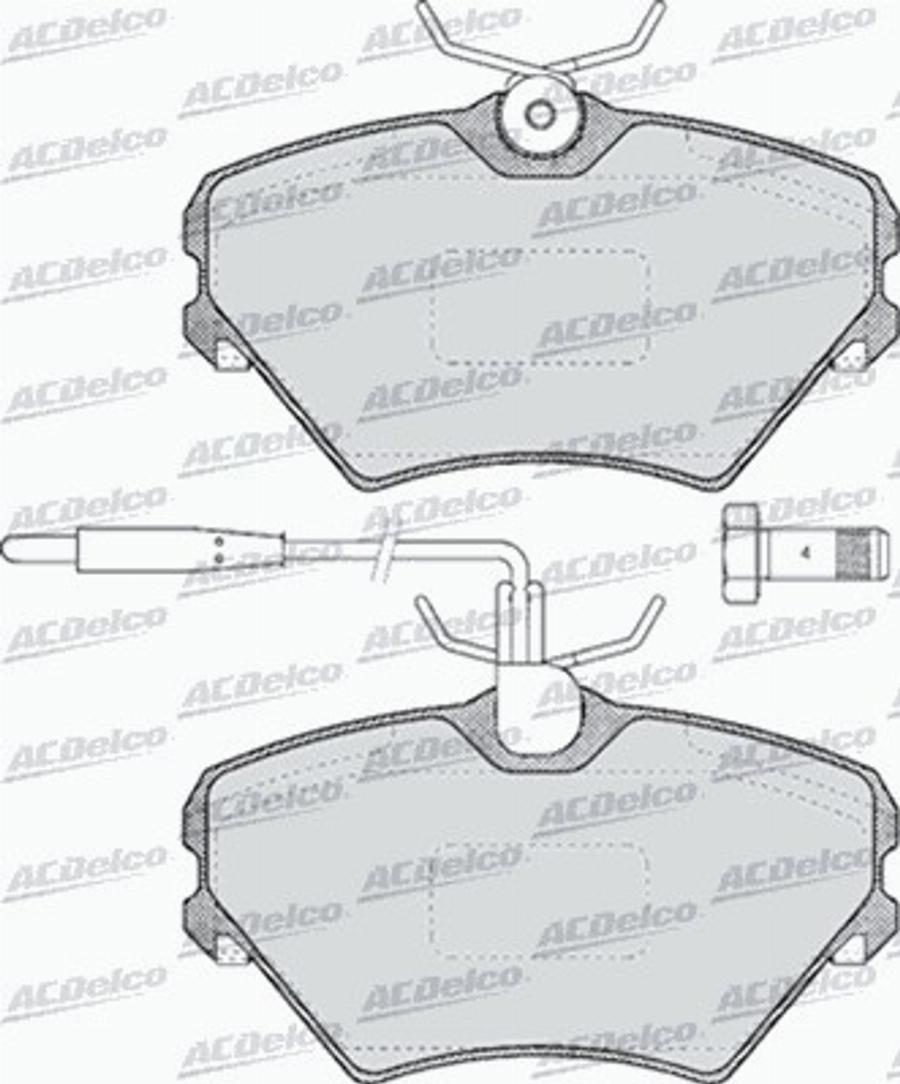 ACDelco AC643681D - Kit de plaquettes de frein, frein à disque cwaw.fr