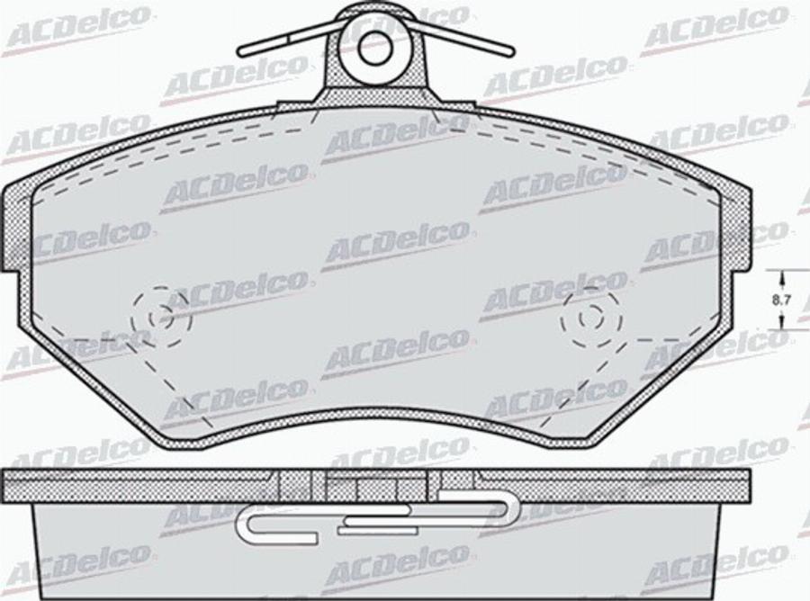 ACDelco AC647681D - Kit de plaquettes de frein, frein à disque cwaw.fr