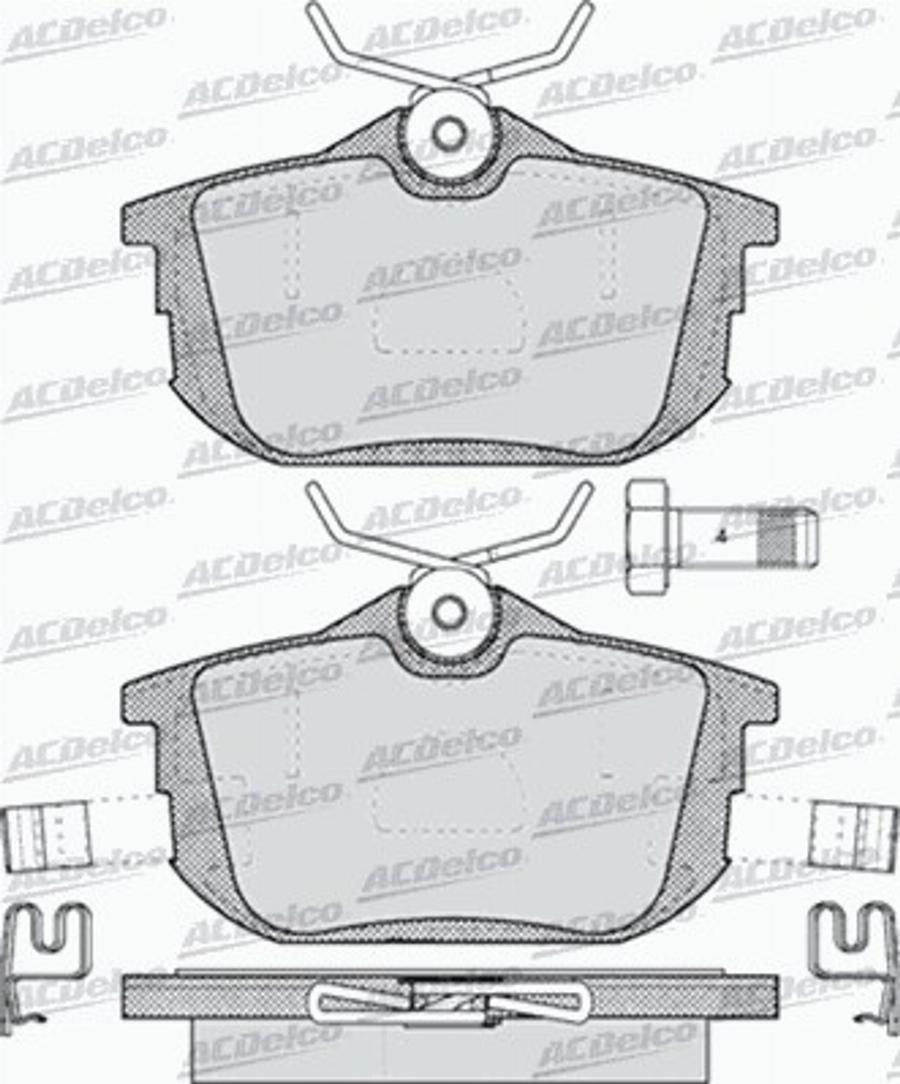 ACDelco AC647381D - Kit de plaquettes de frein, frein à disque cwaw.fr