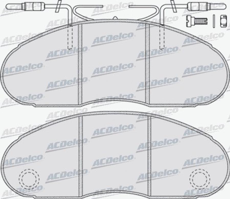 ACDelco AC658781D - Kit de plaquettes de frein, frein à disque cwaw.fr