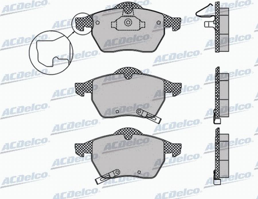 ACDelco AC667181D - Kit de plaquettes de frein, frein à disque cwaw.fr