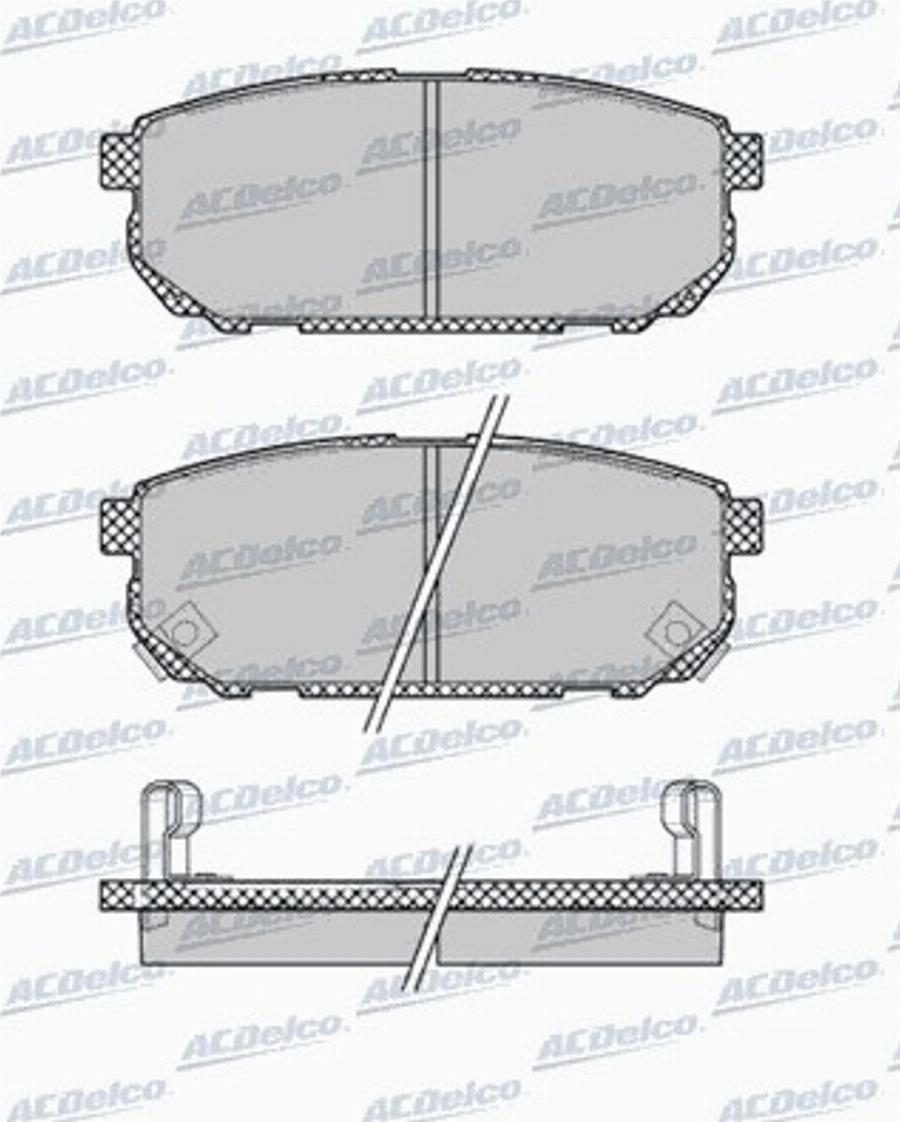 ACDelco AC604381D - Kit de plaquettes de frein, frein à disque cwaw.fr