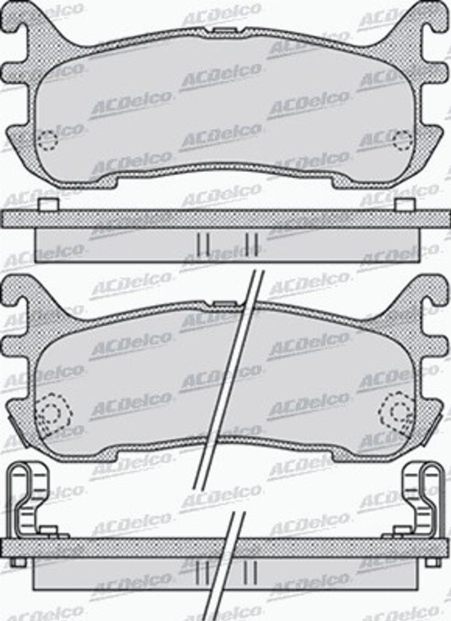 ACDelco AC606381D - Kit de plaquettes de frein, frein à disque cwaw.fr