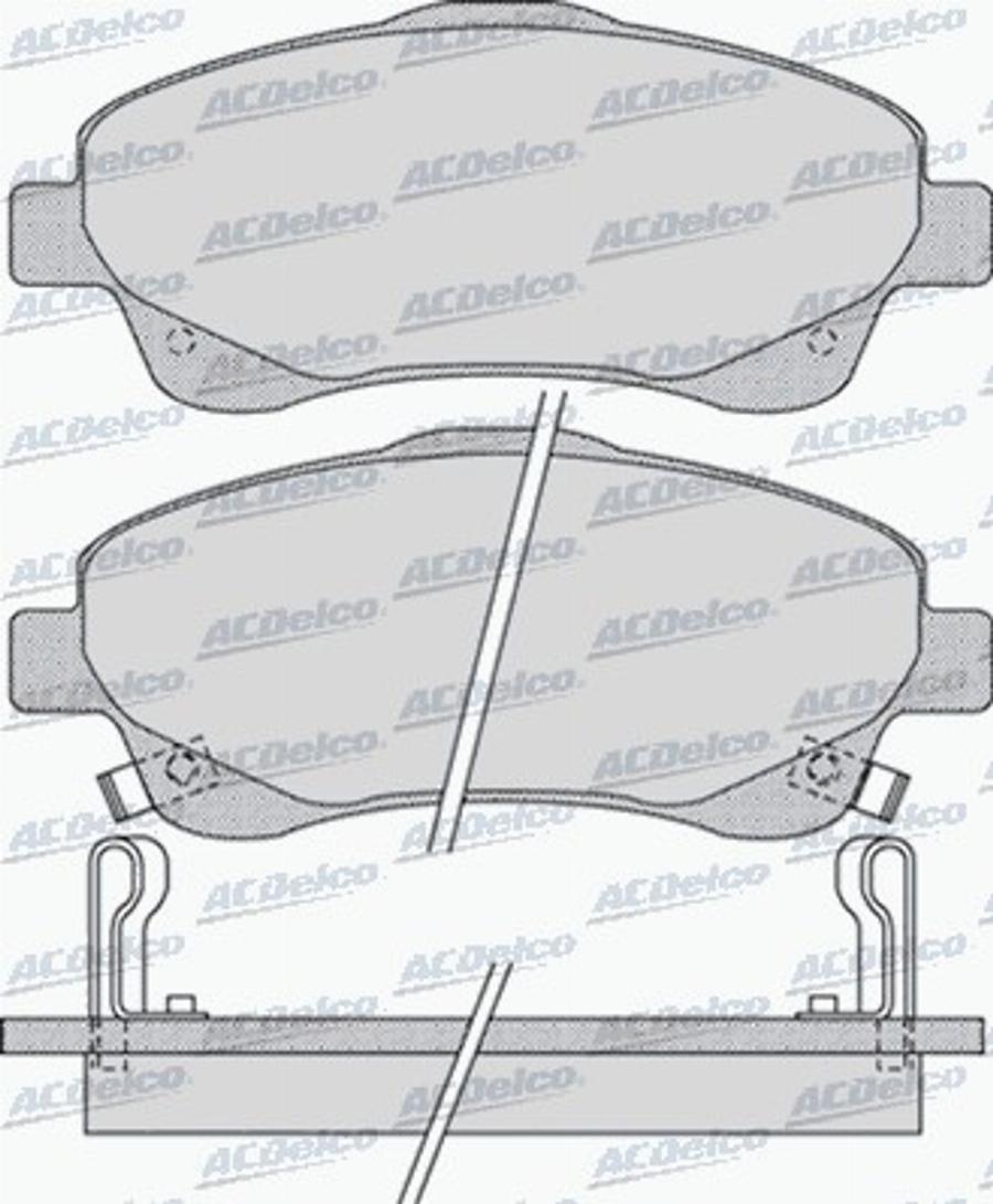 ACDelco AC608281D - Kit de plaquettes de frein, frein à disque cwaw.fr