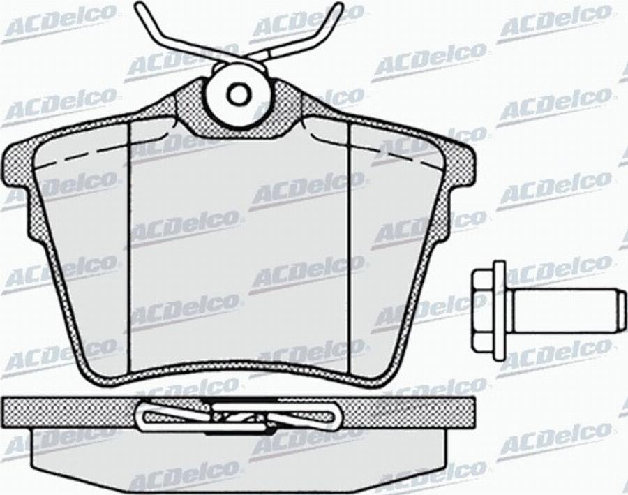 ACDelco AC619981D - Kit de plaquettes de frein, frein à disque cwaw.fr