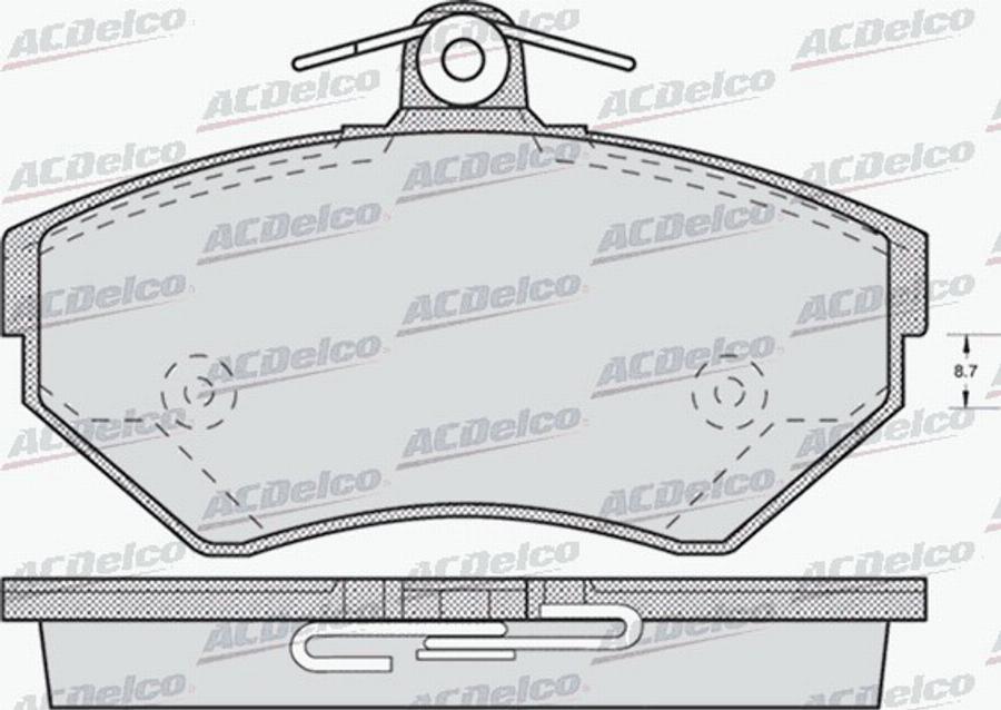 ACDelco AC634281D - Kit de plaquettes de frein, frein à disque cwaw.fr