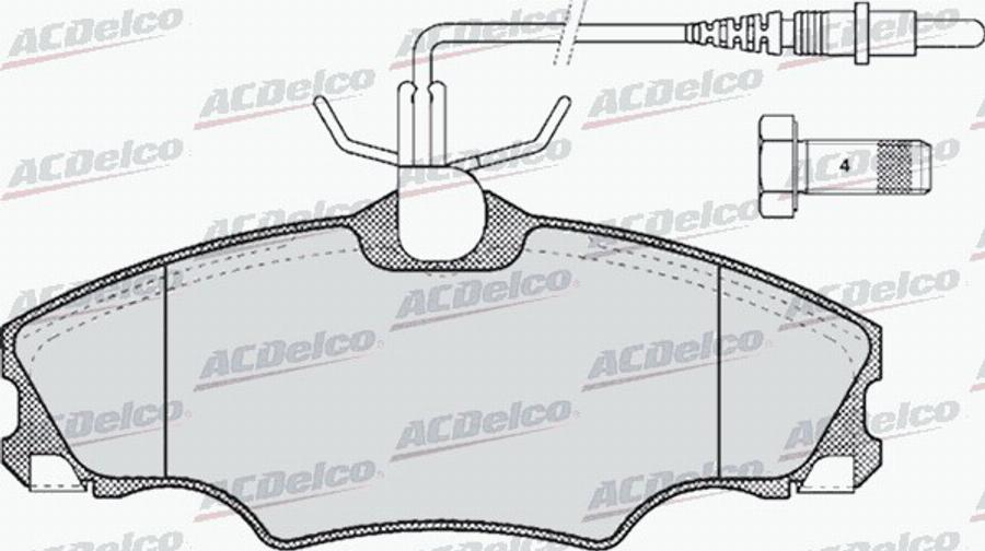 ACDelco AC637381D - Kit de plaquettes de frein, frein à disque cwaw.fr