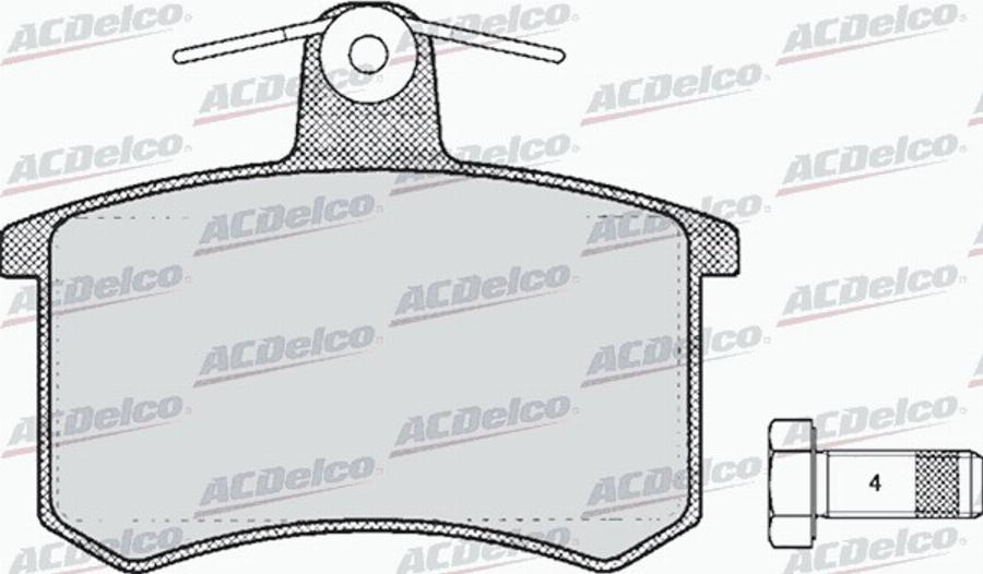 ACDelco AC625481D - Kit de plaquettes de frein, frein à disque cwaw.fr