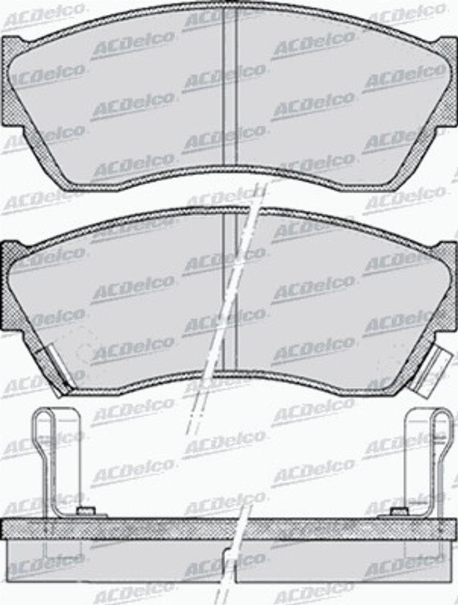 ACDelco AC620081D - Kit de plaquettes de frein, frein à disque cwaw.fr