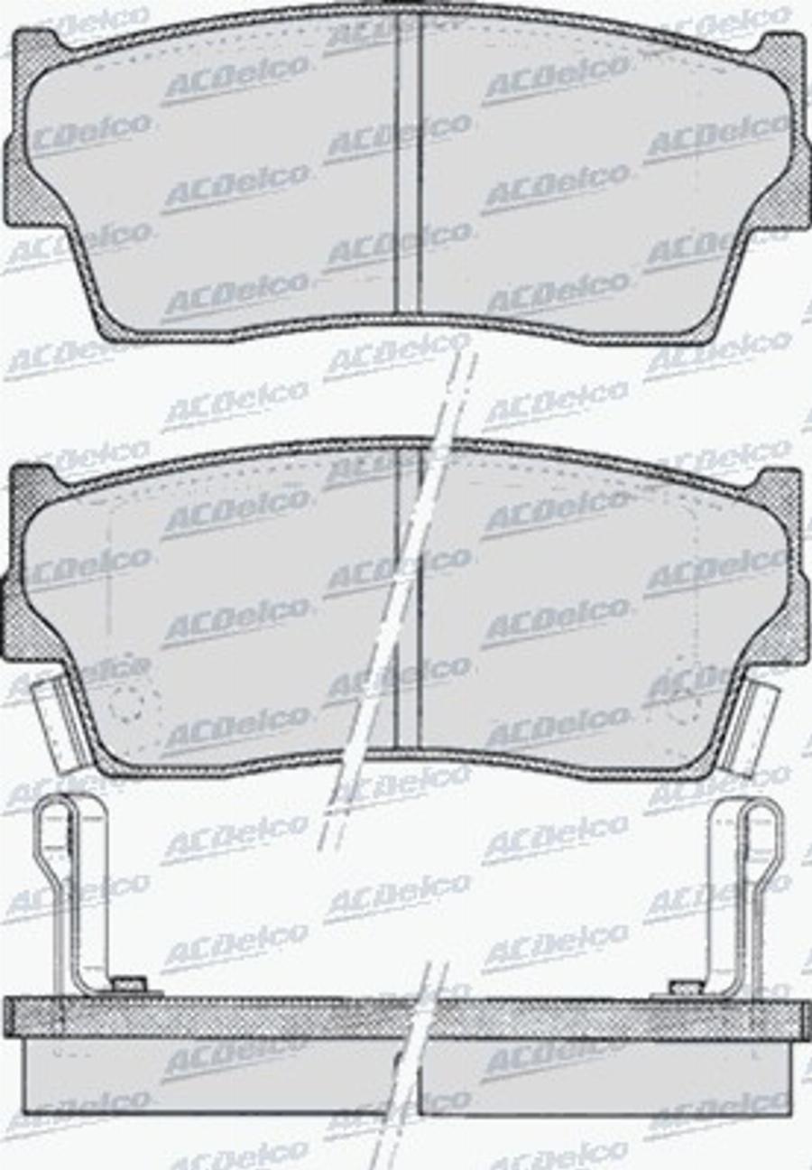 ACDelco AC623781D - Kit de plaquettes de frein, frein à disque cwaw.fr