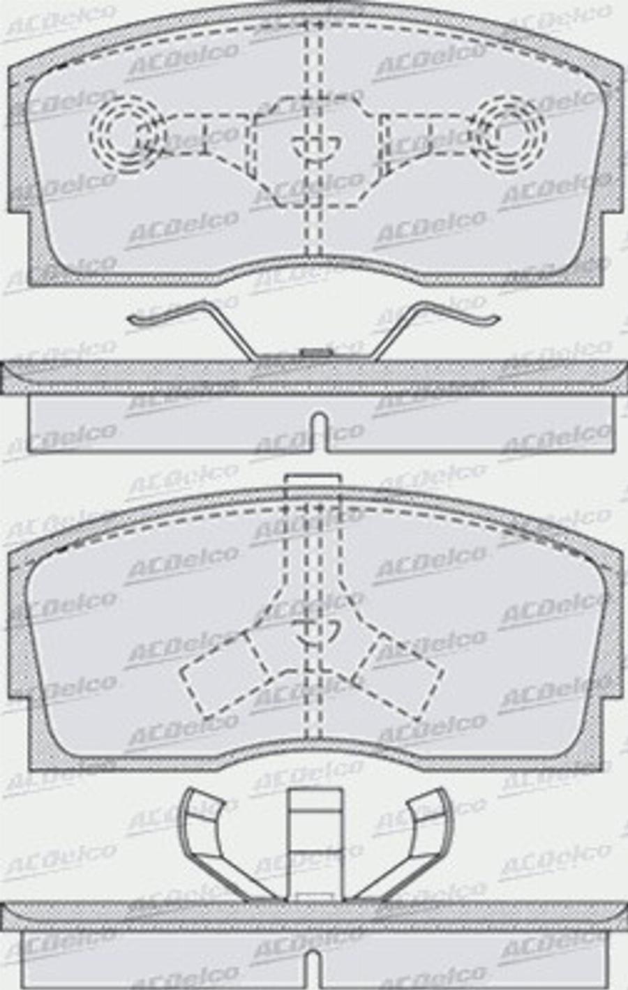 ACDelco AC058926D - Kit de plaquettes de frein, frein à disque cwaw.fr