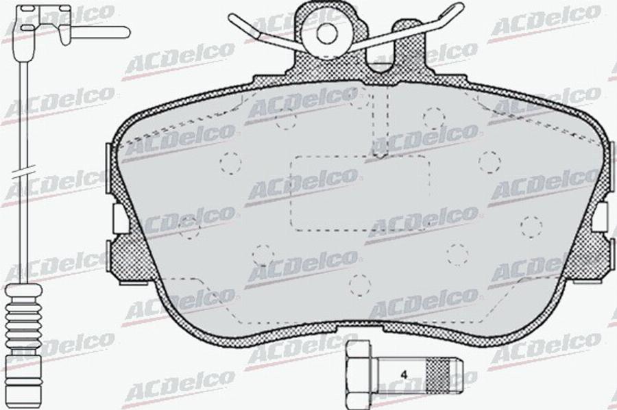 ACDelco AC058492AD - Kit de plaquettes de frein, frein à disque cwaw.fr