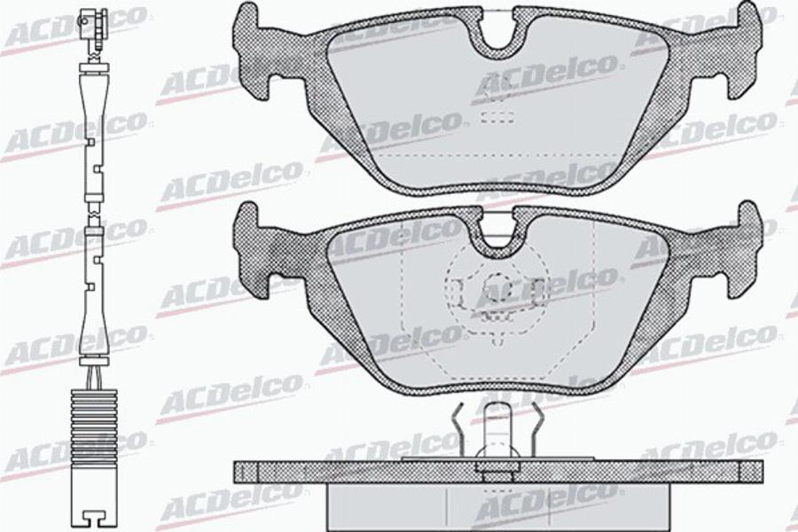 ACDelco AC058463AD - Kit de plaquettes de frein, frein à disque cwaw.fr