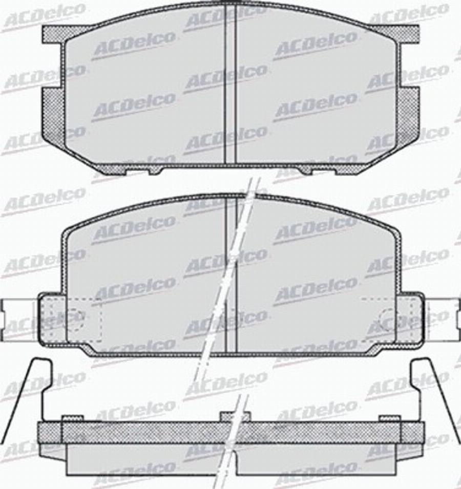 ACDelco AC058467D - Kit de plaquettes de frein, frein à disque cwaw.fr