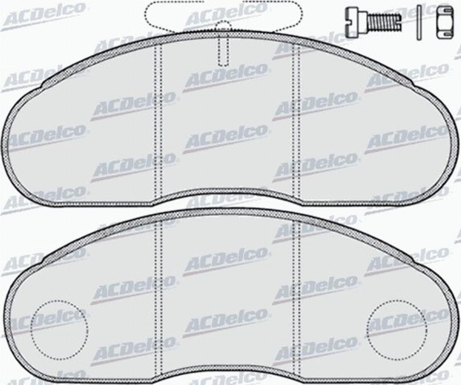 ACDelco AC058414D - Kit de plaquettes de frein, frein à disque cwaw.fr