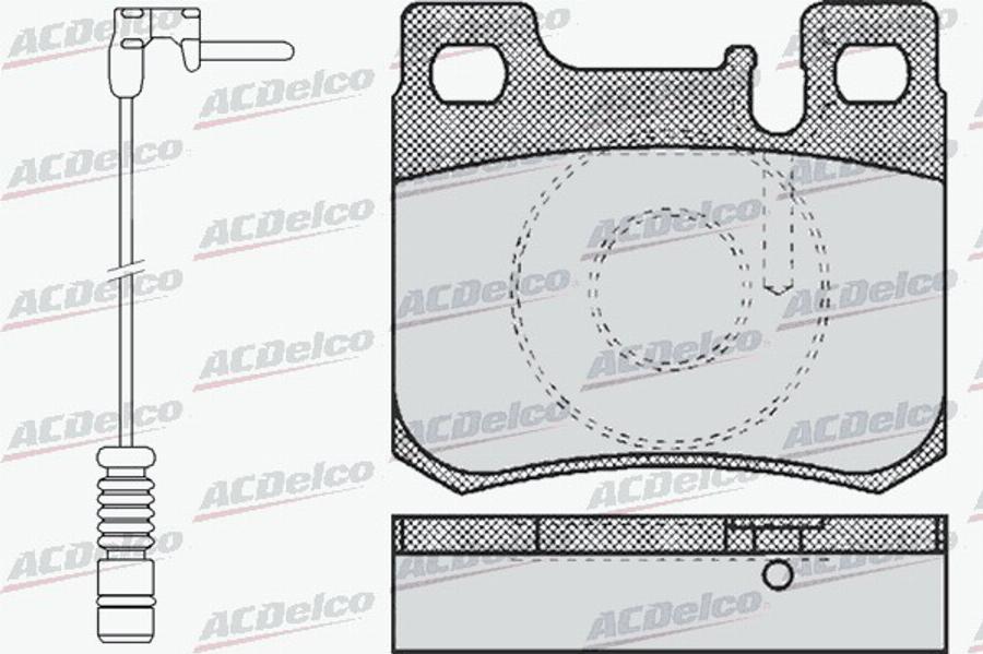 ACDelco AC058485AD - Kit de plaquettes de frein, frein à disque cwaw.fr