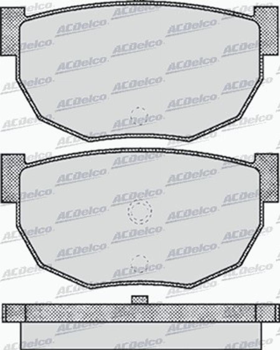 ACDelco AC058503D - Kit de plaquettes de frein, frein à disque cwaw.fr