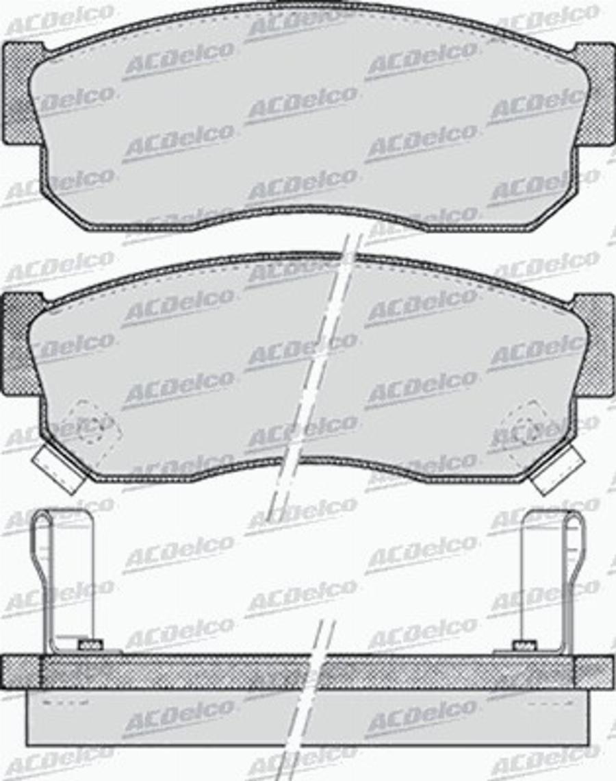 ACDelco AC058515D - Kit de plaquettes de frein, frein à disque cwaw.fr