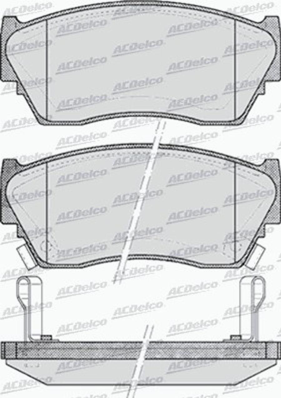 ACDelco AC058520D - Kit de plaquettes de frein, frein à disque cwaw.fr