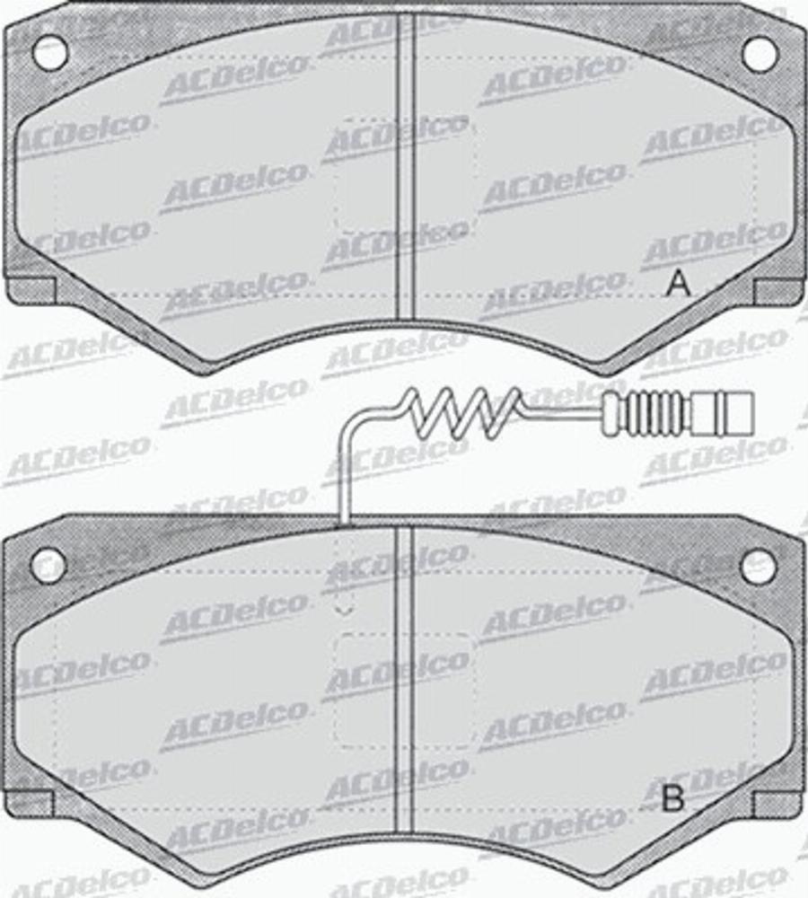 ACDelco AC058660D - Kit de plaquettes de frein, frein à disque cwaw.fr