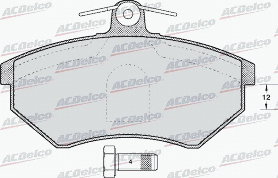 ACDelco AC058600D - Kit de plaquettes de frein, frein à disque cwaw.fr