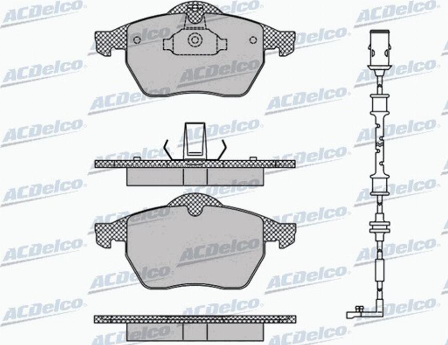 ACDelco AC058635AD - Kit de plaquettes de frein, frein à disque cwaw.fr