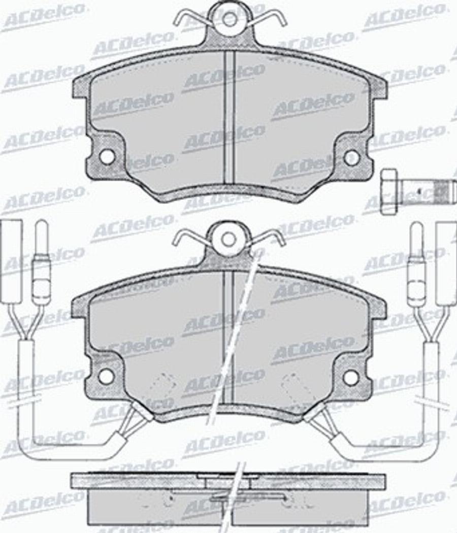 ACDelco AC058096D - Kit de plaquettes de frein, frein à disque cwaw.fr