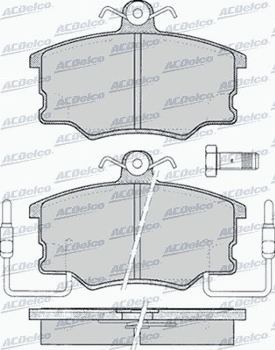 ACDelco AC058098D - Kit de plaquettes de frein, frein à disque cwaw.fr