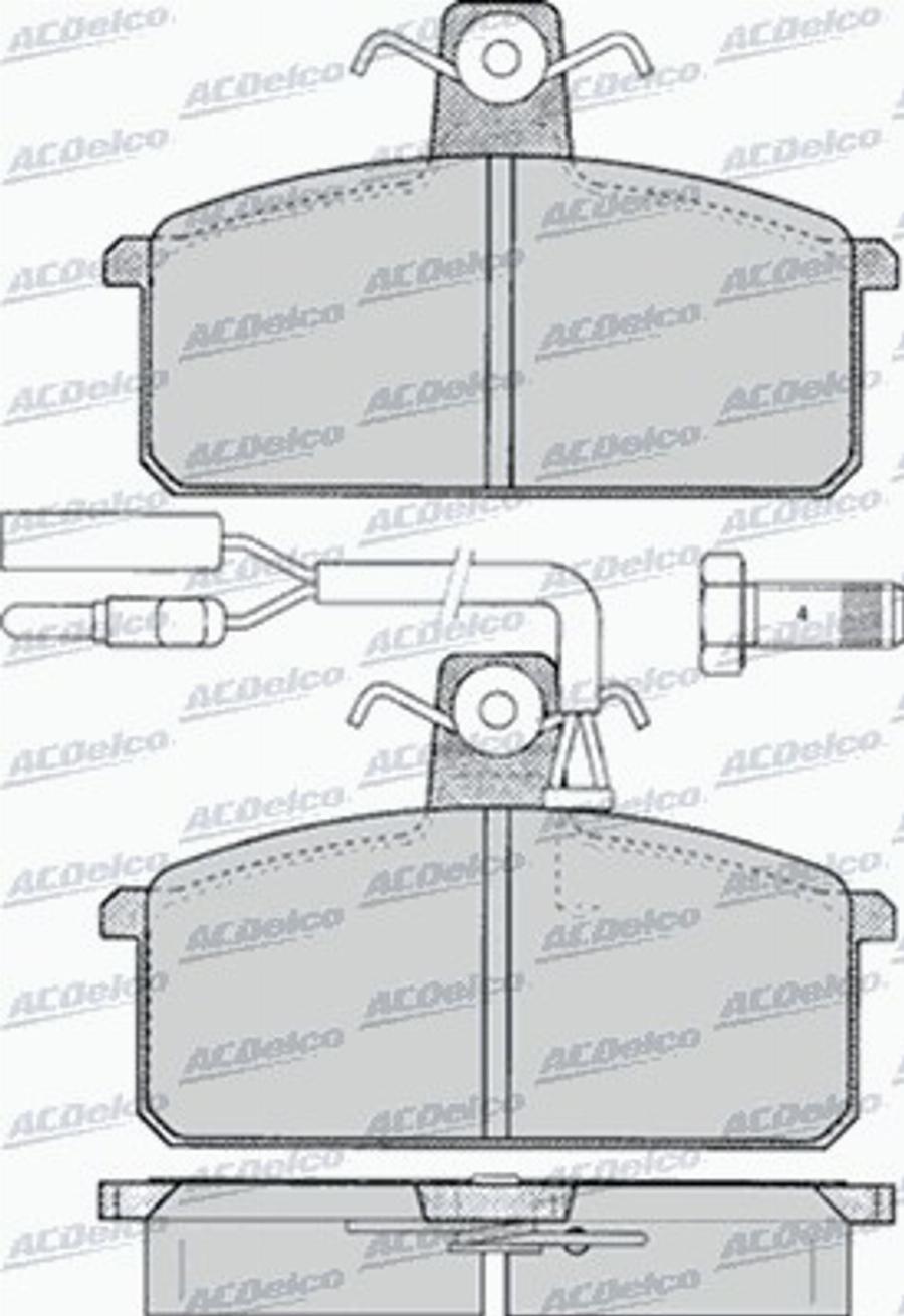 ACDelco AC058097D - Kit de plaquettes de frein, frein à disque cwaw.fr