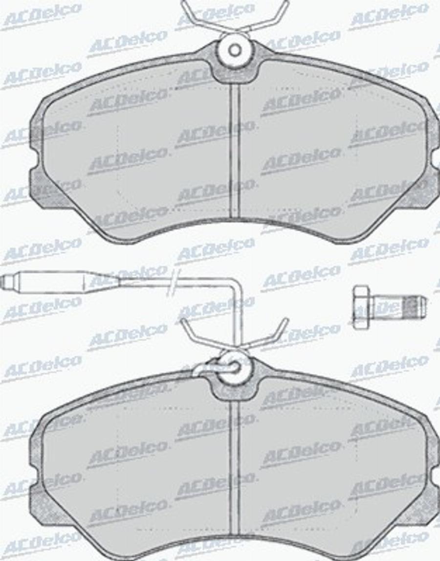 ACDelco AC058011D - Kit de plaquettes de frein, frein à disque cwaw.fr