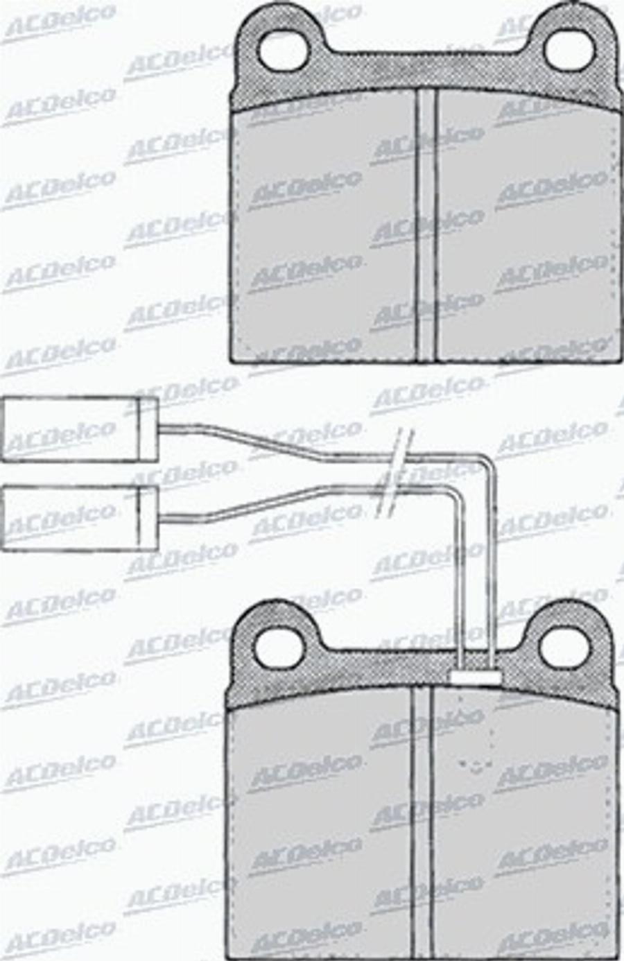 ACDelco AC058023D - Kit de plaquettes de frein, frein à disque cwaw.fr