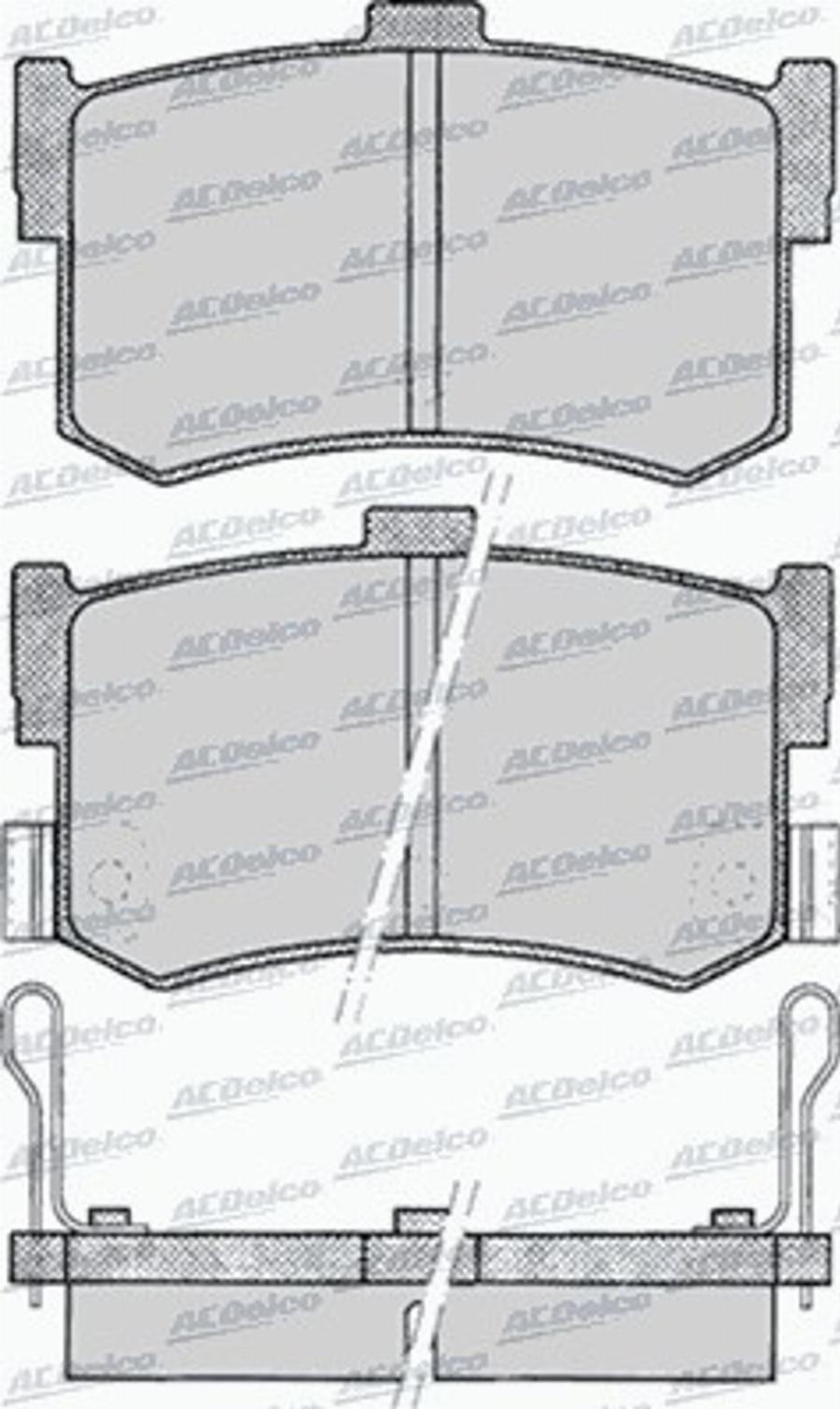 ACDelco AC058079D - Kit de plaquettes de frein, frein à disque cwaw.fr