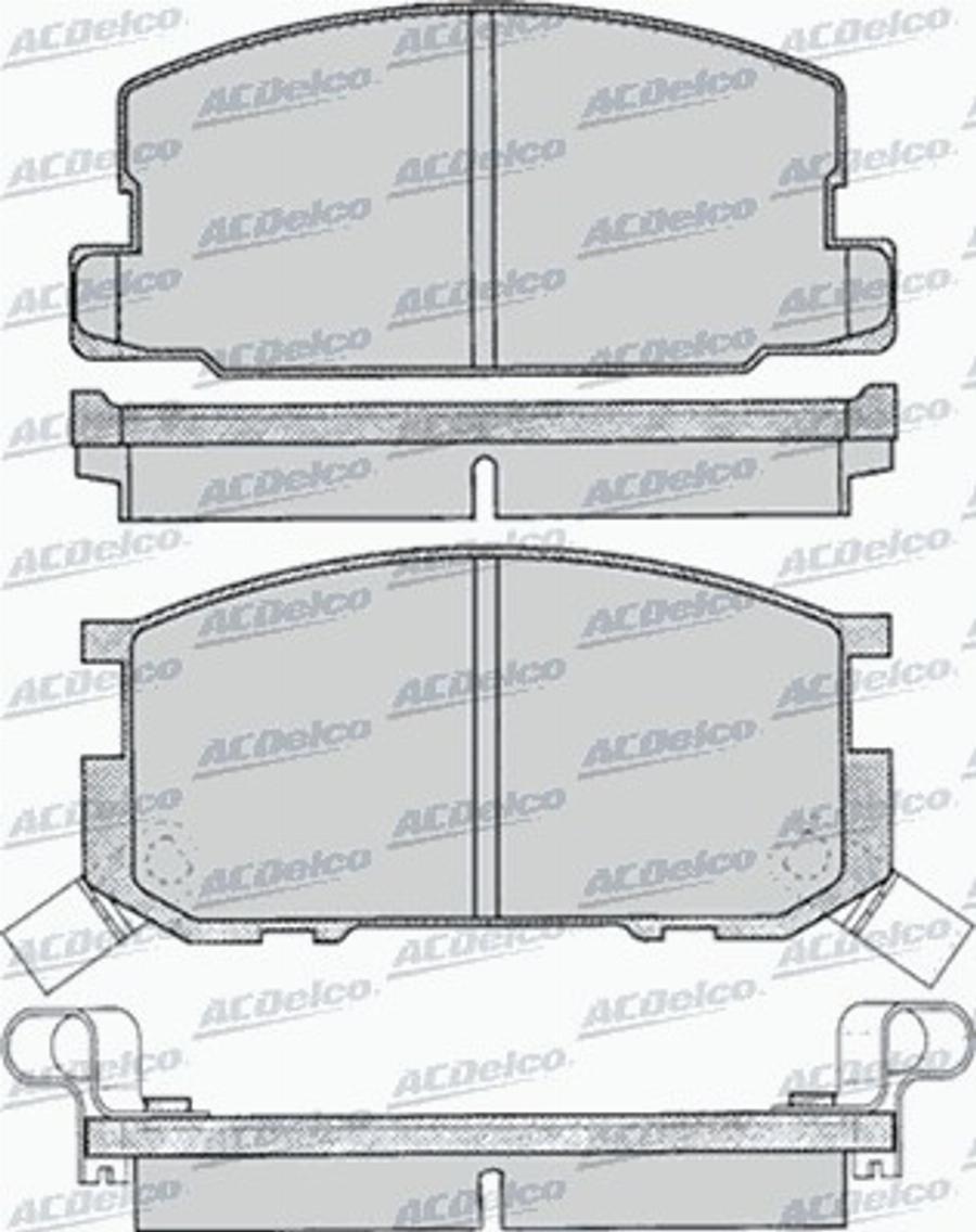 ACDelco AC058070D - Kit de plaquettes de frein, frein à disque cwaw.fr