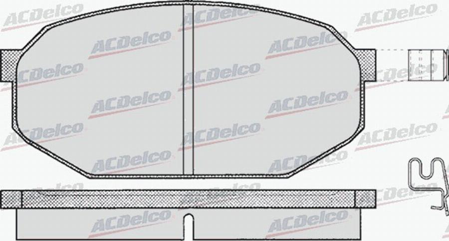 ACDelco AC058198D - Kit de plaquettes de frein, frein à disque cwaw.fr